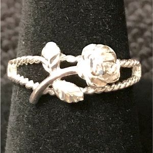 Sterling Silver Rose Ring